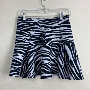 Cotton on zebra print scuba mini skirt size xs